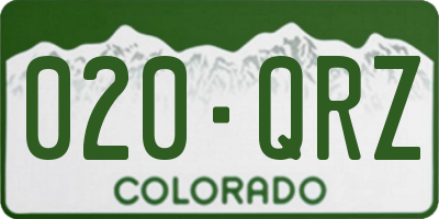 CO license plate 020QRZ