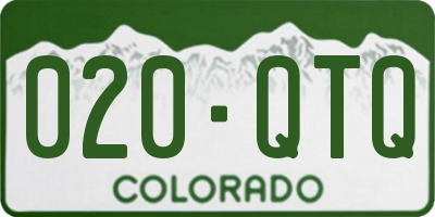 CO license plate 020QTQ