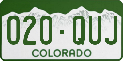 CO license plate 020QUJ