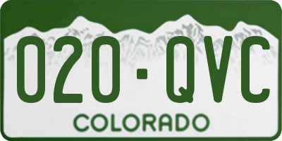CO license plate 020QVC