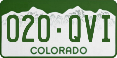 CO license plate 020QVI