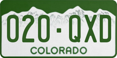CO license plate 020QXD