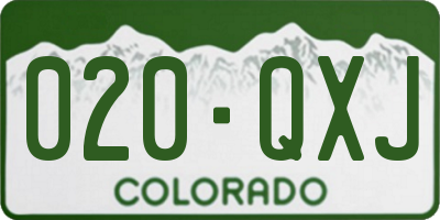 CO license plate 020QXJ