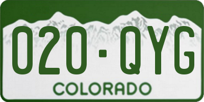 CO license plate 020QYG