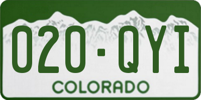 CO license plate 020QYI