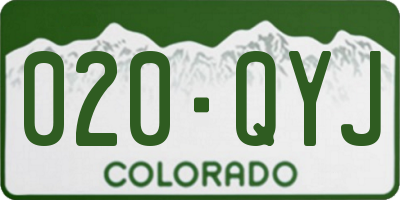 CO license plate 020QYJ