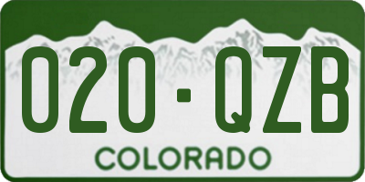 CO license plate 020QZB