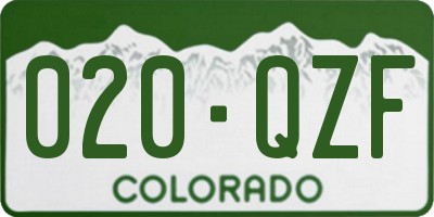 CO license plate 020QZF
