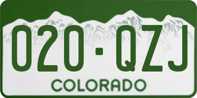 CO license plate 020QZJ