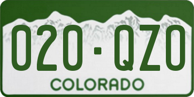 CO license plate 020QZO
