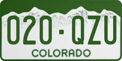 CO license plate 020QZU