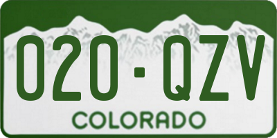 CO license plate 020QZV