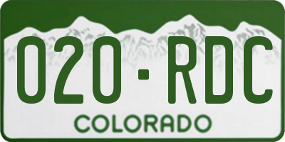 CO license plate 020RDC