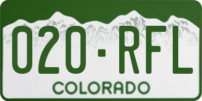 CO license plate 020RFL