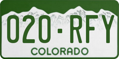 CO license plate 020RFY