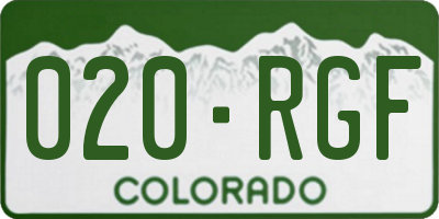 CO license plate 020RGF
