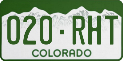 CO license plate 020RHT