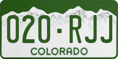 CO license plate 020RJJ