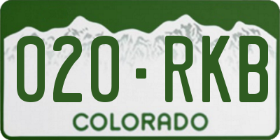 CO license plate 020RKB