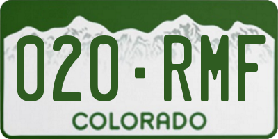 CO license plate 020RMF