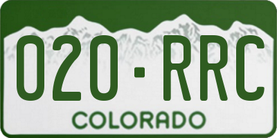 CO license plate 020RRC