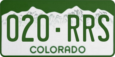 CO license plate 020RRS