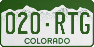 CO license plate 020RTG