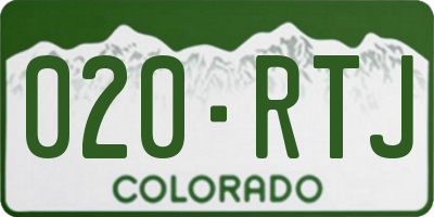 CO license plate 020RTJ