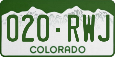 CO license plate 020RWJ