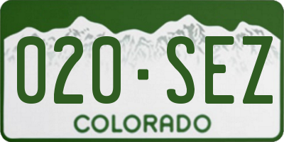 CO license plate 020SEZ