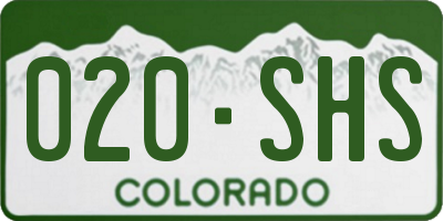 CO license plate 020SHS