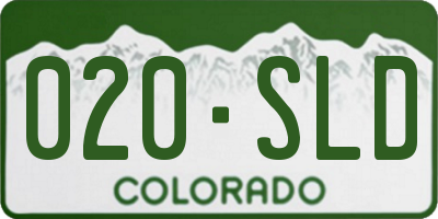 CO license plate 020SLD