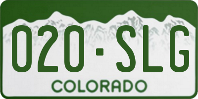 CO license plate 020SLG