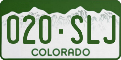 CO license plate 020SLJ
