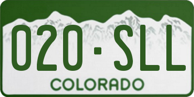 CO license plate 020SLL