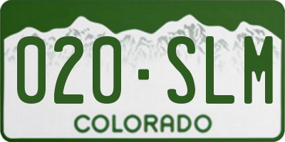 CO license plate 020SLM