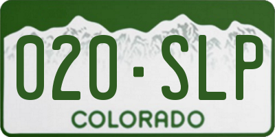 CO license plate 020SLP