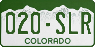 CO license plate 020SLR