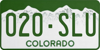 CO license plate 020SLU