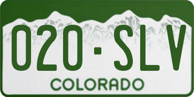 CO license plate 020SLV
