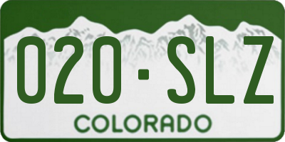 CO license plate 020SLZ