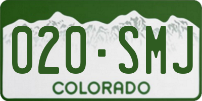 CO license plate 020SMJ