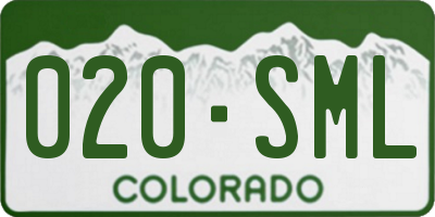 CO license plate 020SML