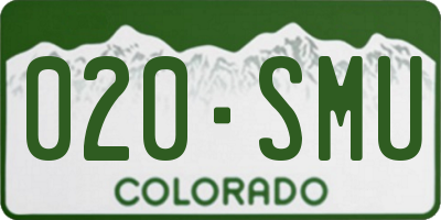CO license plate 020SMU