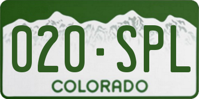 CO license plate 020SPL