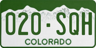 CO license plate 020SQH