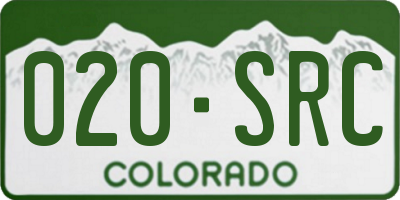 CO license plate 020SRC
