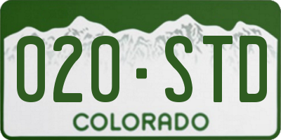 CO license plate 020STD