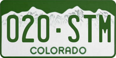CO license plate 020STM
