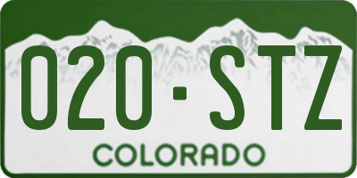 CO license plate 020STZ